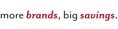 more brands, big savings