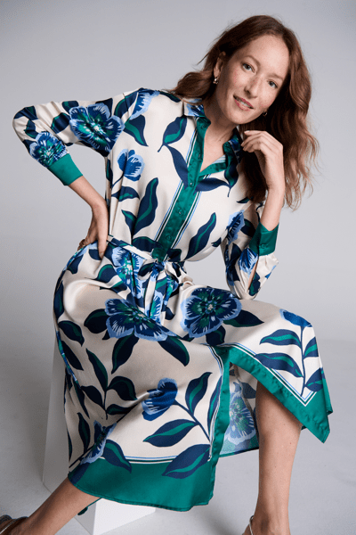 Dresses: Saturated Hues Anchored in Blue